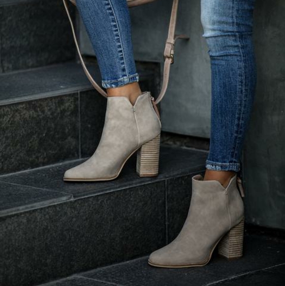 Norah Ankle Bootie • Light Taupe - Picture 2 of 4